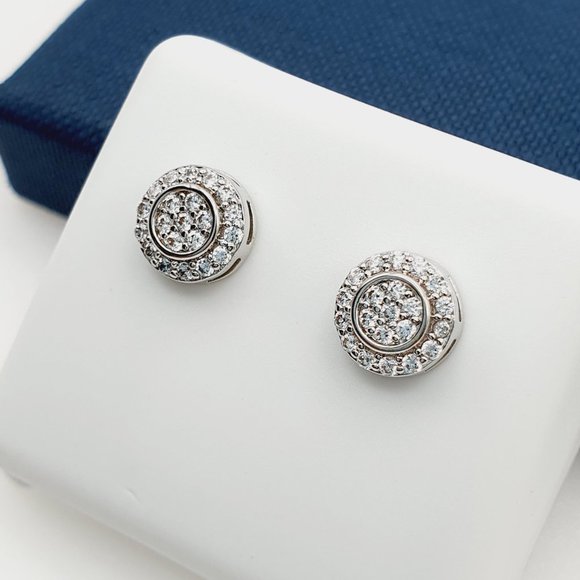 "925 Sterling Silver Plated CZ Earrings, INUS1BR177 - Picture 7 of 9